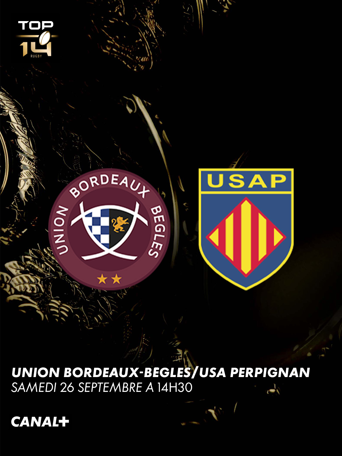 Rugby - Top 14 - Union Bordeaux-B&egrave;gles / USA Perpignan