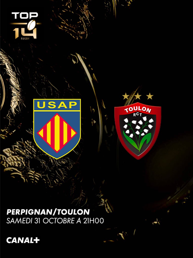 Rugby - Perpignan - Toulon - Top 14 - samedi 31 octobre, 21h00
