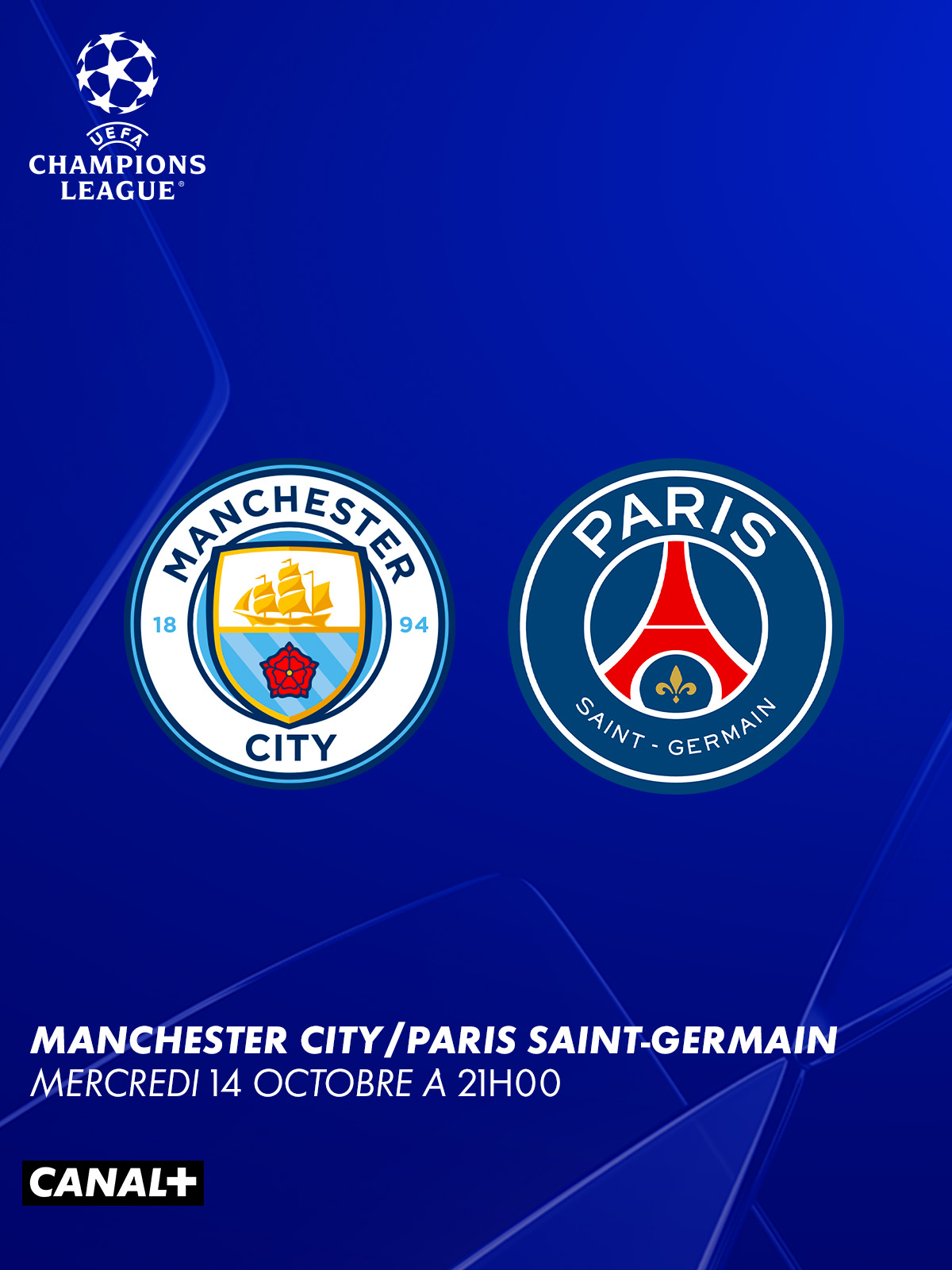 Football - Manchester City - Paris Saint-Germain - Ligue des Champions, 2e journée - mercredi 14 octobre, 21h00